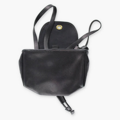 COACH 9791 Black Leather Turnlock Clasp Backpack USA Made