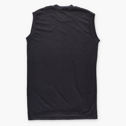 Vintage 1988 HARLEY DAVIDSON "Real Steel" Black Single Stitch Sleeveless Tee USA Made (M TALL) Vintage Sole Melbourne