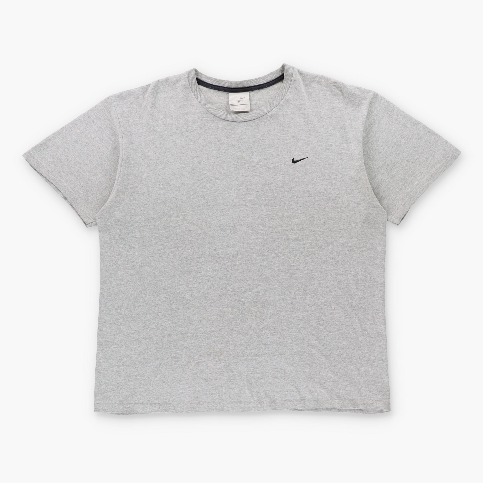 Vintage NIKE Heather Grey & Black Embroidered Logo Tee (M-L) Vintage Sole Melbourne