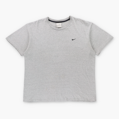 Vintage NIKE Heather Grey & Black Embroidered Logo Tee (M-L) Vintage Sole Melbourne