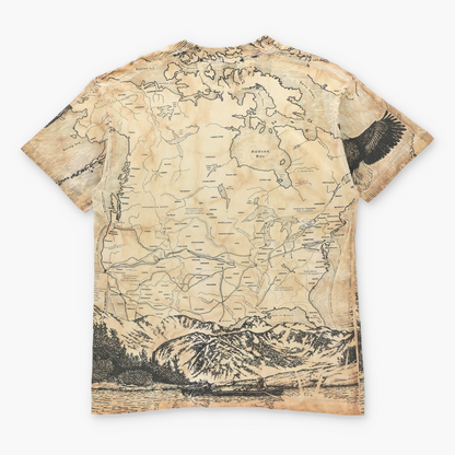 Vintage American Heritage "South Dakota Style" Map All Over Print Single Stitch Tee USA Made (L) Vintage Sole Melbourne