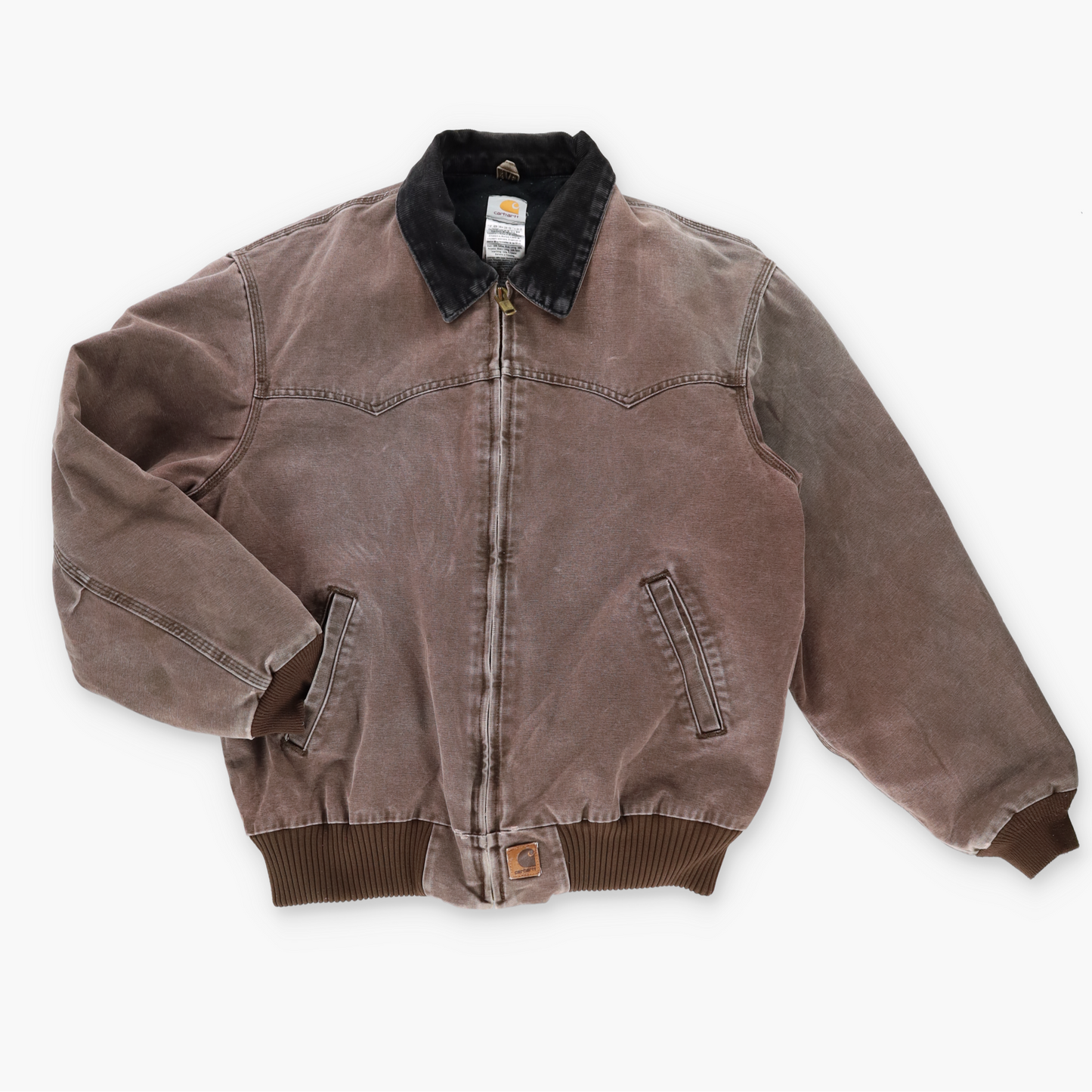 CARTHARTT J14 CHT 'Santa Fe' Brown Canvas Corduroy Collar Jacket (XL)