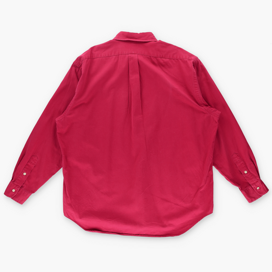 RALPH LAUREN Embroidered Logo Red & Navy Button Up Shirt (XL-XXL)