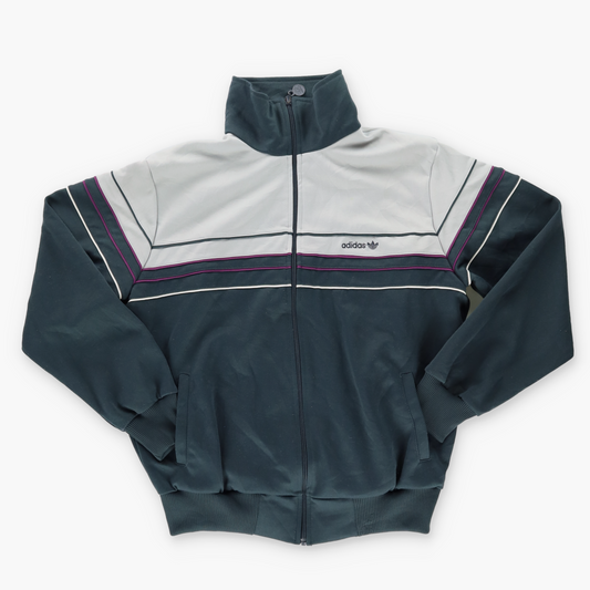 ADIDAS Embroidered Logo Zip Up Track Jacket (L)