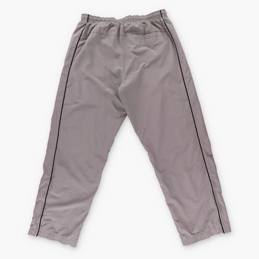 NIKE Embroidered Swoosh Logo Grey & Black Drawstring Track Pants (M)