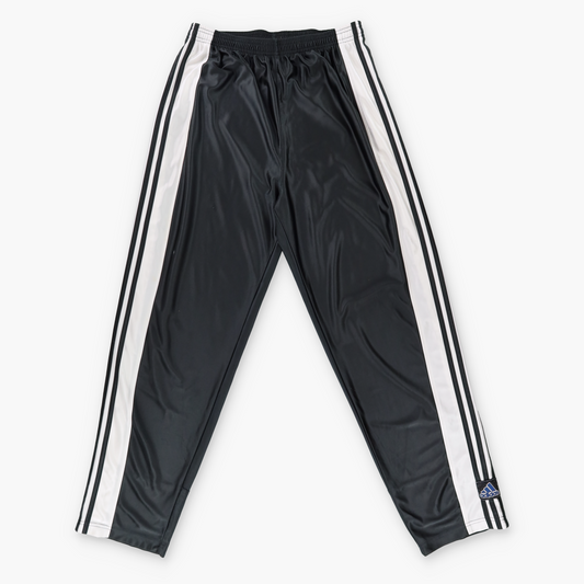 ADIDAS Tear Away Stripe Satin Black & White Track Pants (L)