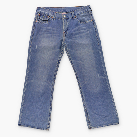 TRUE RELIGION Y2K Embroidered Johnny Buddha Guitar USA Made Jeans (40/33)
