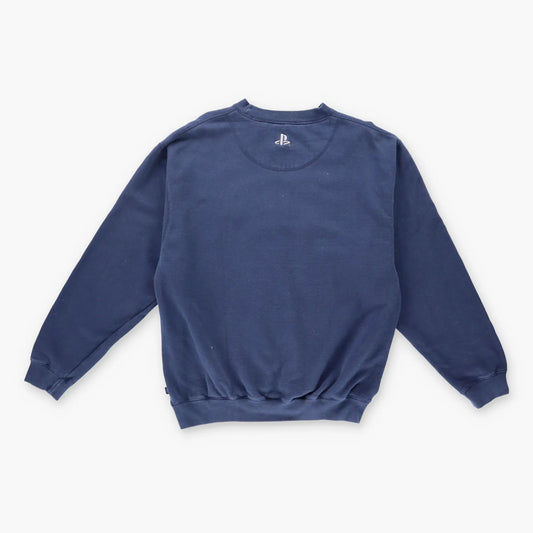 Vintage PLAYSTATION Embroidered Navy & White Sweatshirt (M) *Aubs Vintage Sole Melbourne