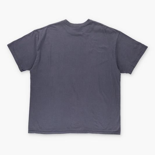 NIKE 90s Embroidered Swoosh Logo Grey & Silver Tee (XXL)