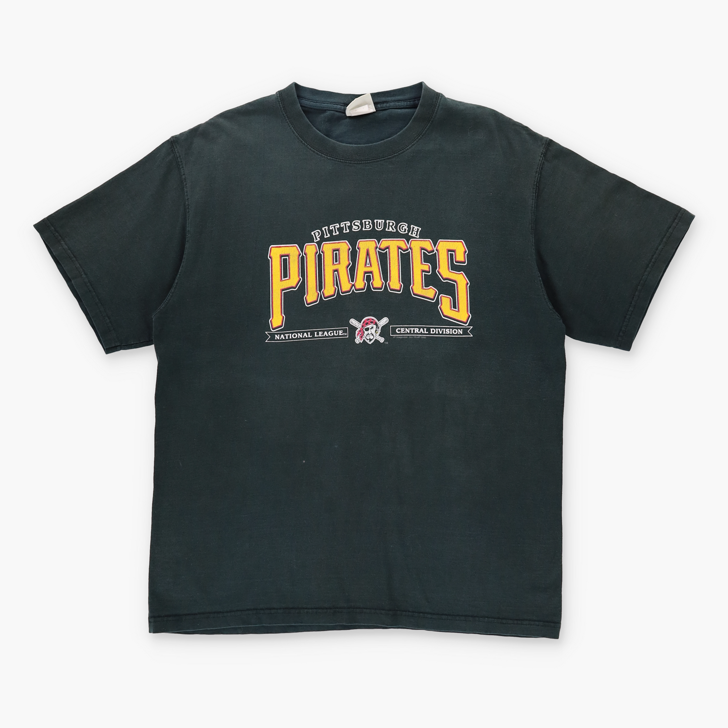 Vintage PIRATES MLB Black & Yellow Baseball Tee (L)