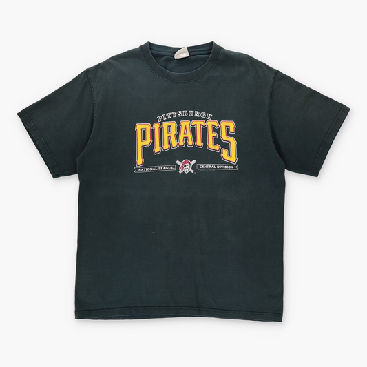 Vintage PIRATES MLB Black & Yellow Baseball Tee (L)