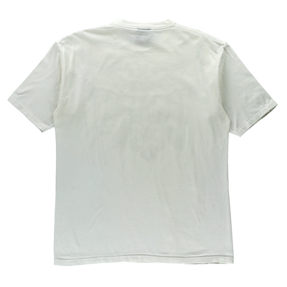 NOT OF THIS WORLD Bible Verses & Cross Graphic White Y2K Style T-Shirt (M-L)