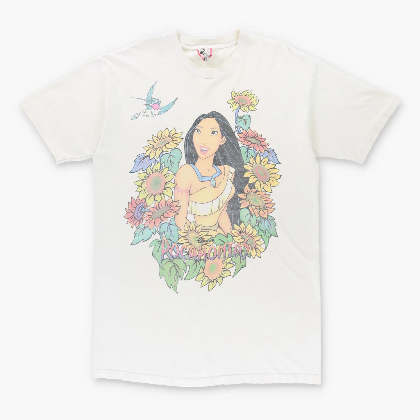 Vintage DISNEY Pocahontas Sunflowers USA Made Cartoon T-Shirt (L-XL) Vintage Sole Melbourne