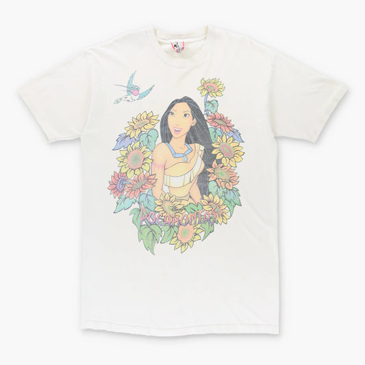 Vintage DISNEY Pocahontas Sunflowers USA Made Cartoon T-Shirt (L-XL) Vintage Sole Melbourne
