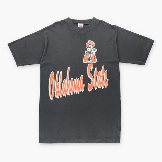 Oklahoma State OSU 'Pistol Pete' Glitter Spell Out Logo T-Shirt (XL-XXL Tall) Vintage Sole Melbourne
