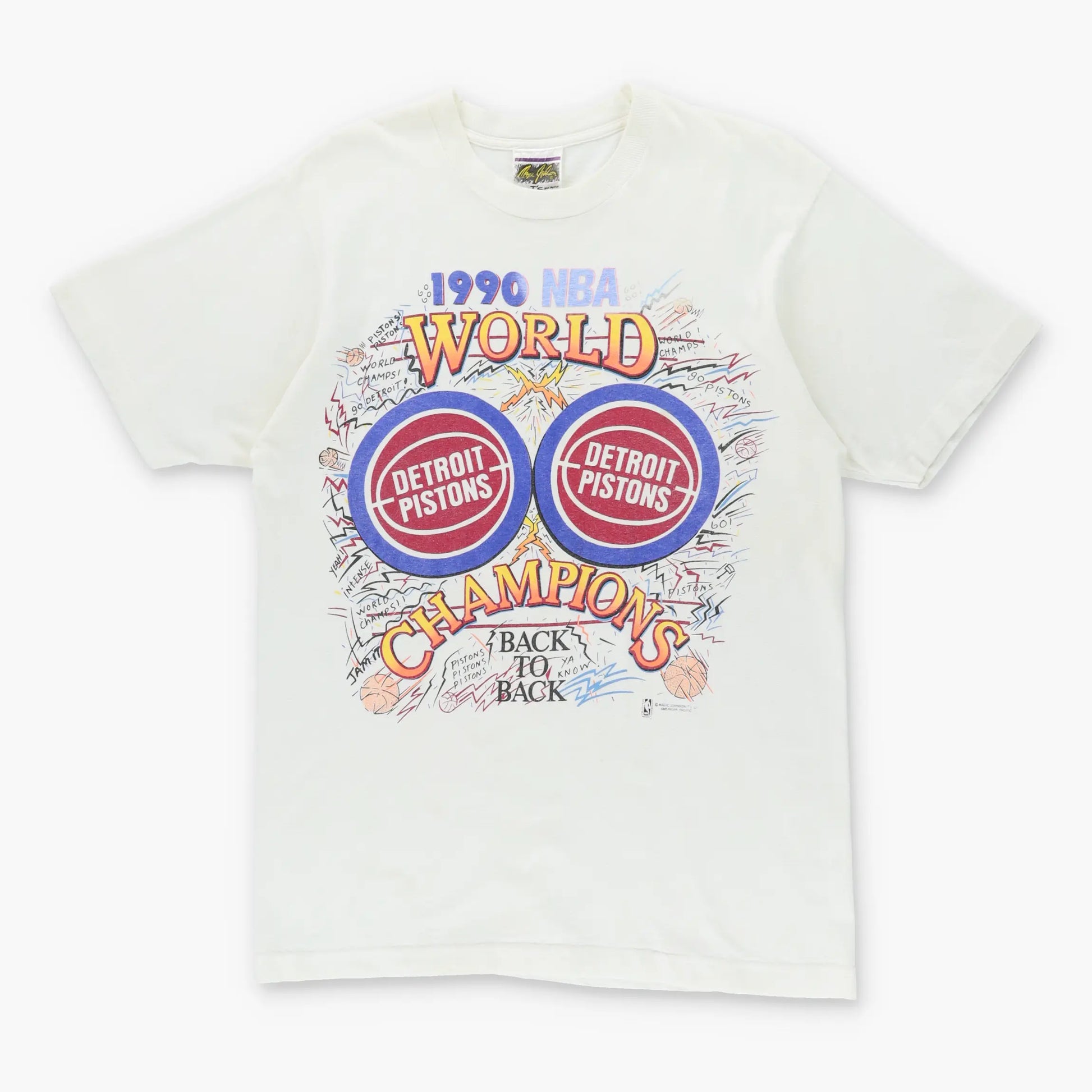1990 NBA Detroit Pistons World Champions Single Stitch T-Shirt (L) Vintage Sole Melbourne