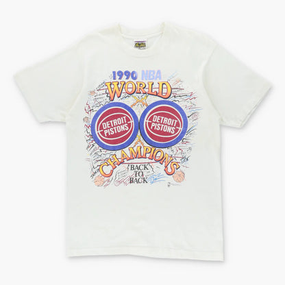 1990 NBA Detroit Pistons World Champions Single Stitch T-Shirt (L) Vintage Sole Melbourne