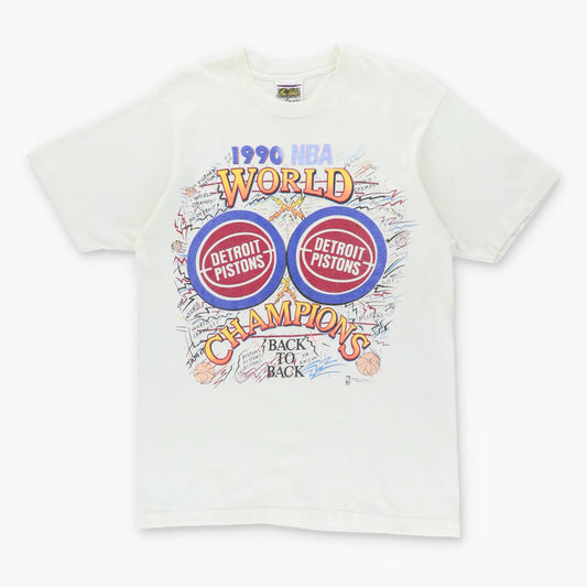 1990 NBA Detroit Pistons World Champions Single Stitch T-Shirt (L) Vintage Sole Melbourne