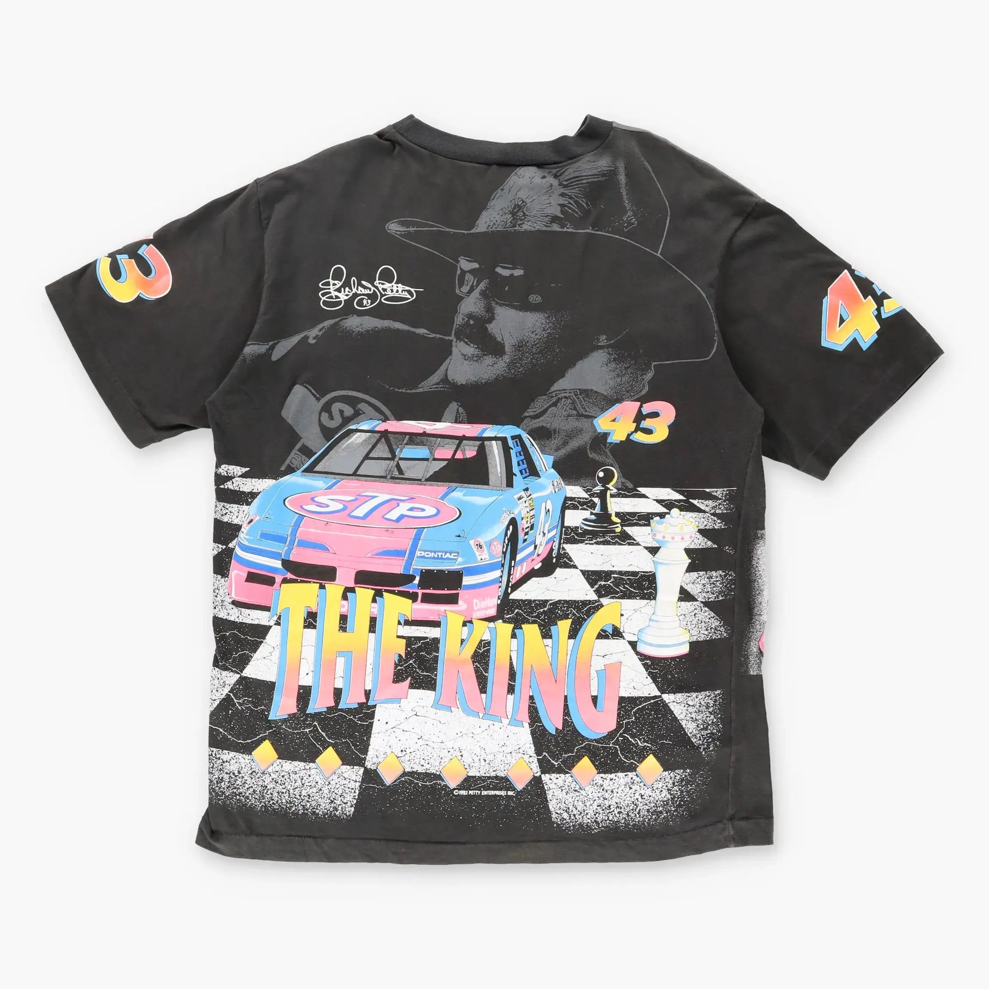1992 NASCAR Richard Petty #43 The King Chess All Over T-Shirt (XL) Vintage Sole Melbourne