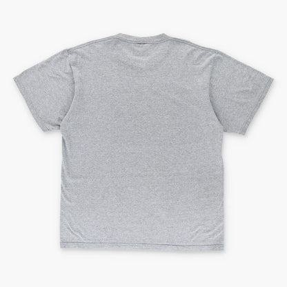 NIKE 3D Orange Swoosh Logo USA Made Grey T-Shirt  (L) Vintage Sole Melbourne