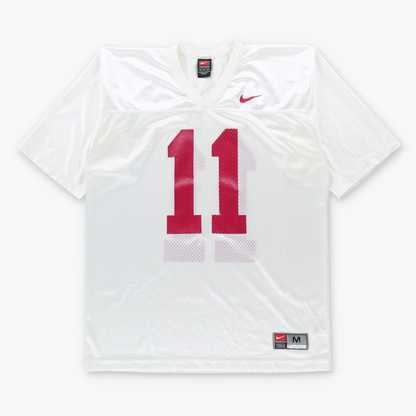 NIKE Team #11 White Mesh College Football Jersey (M-L) Vintage Sole Melbourne
