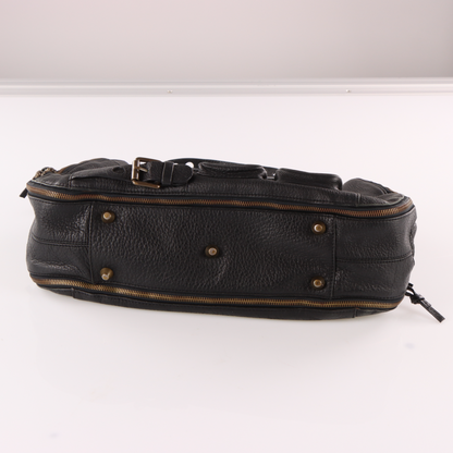 BETSEY JOHNSON 'Lotsa Luck' Black Leather Clasp Bag