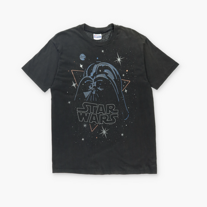 Star Wars Foil Darth Vader Design Single Stitch HANES Tee USA Made (M-L)