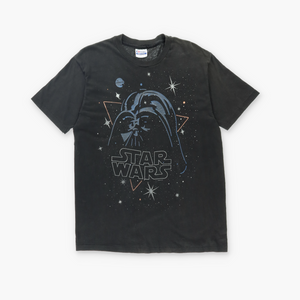 Star Wars Foil Darth Vader Design Single Stitch HANES Tee USA Made (M-L)