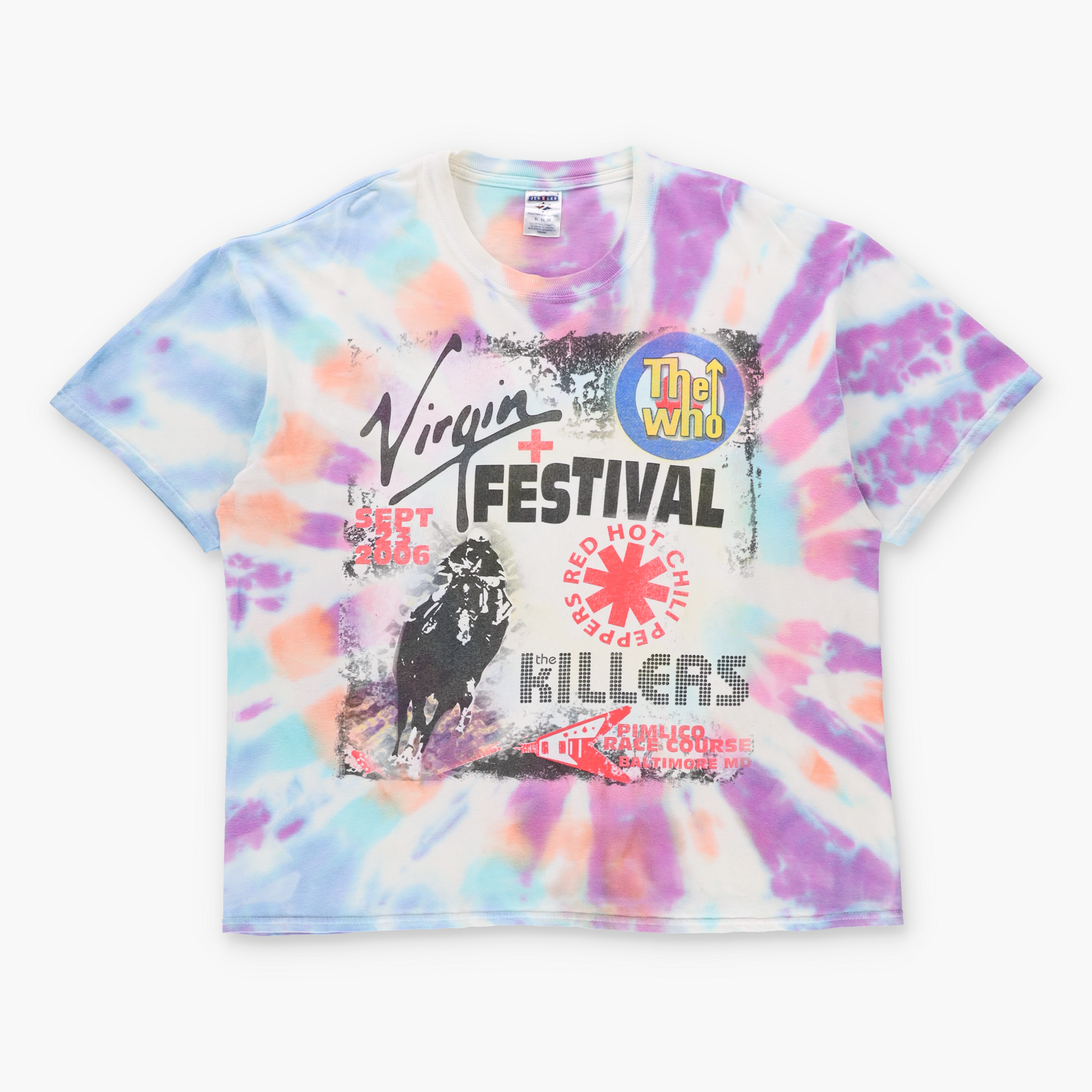 Vintage 2006 Virgin Music Festival Pimlico Baltimore Band Lineup Tie-Dye Tee (XL) Vintage Sole Melbourne