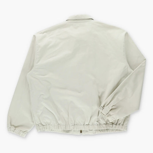 Vintage 90s RALPH LAUREN POLO Embroidered Pony Beige Full Zip Harrington Jacket (L)