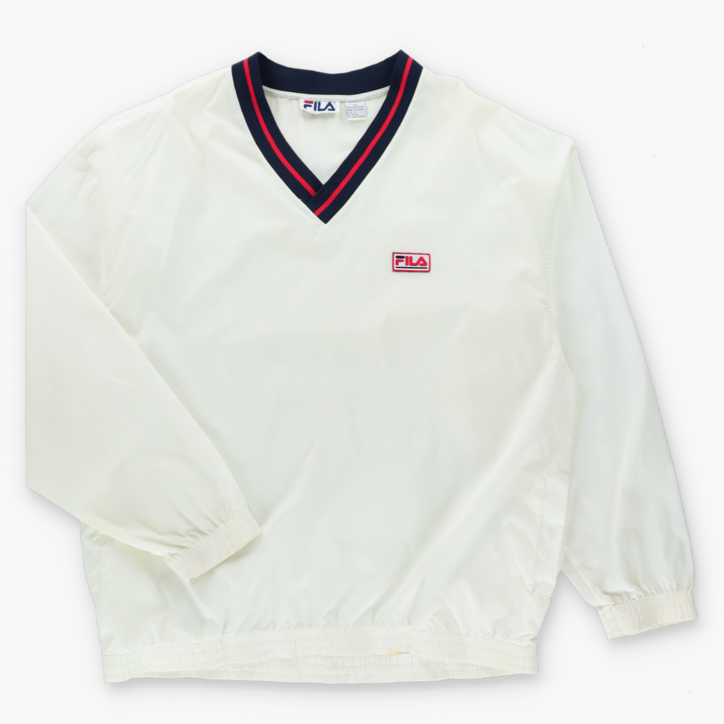 Vintage 90's FILA V-Neck Windbreaker Pull Over (XL) ***COCO Vintage Sole Melbourne