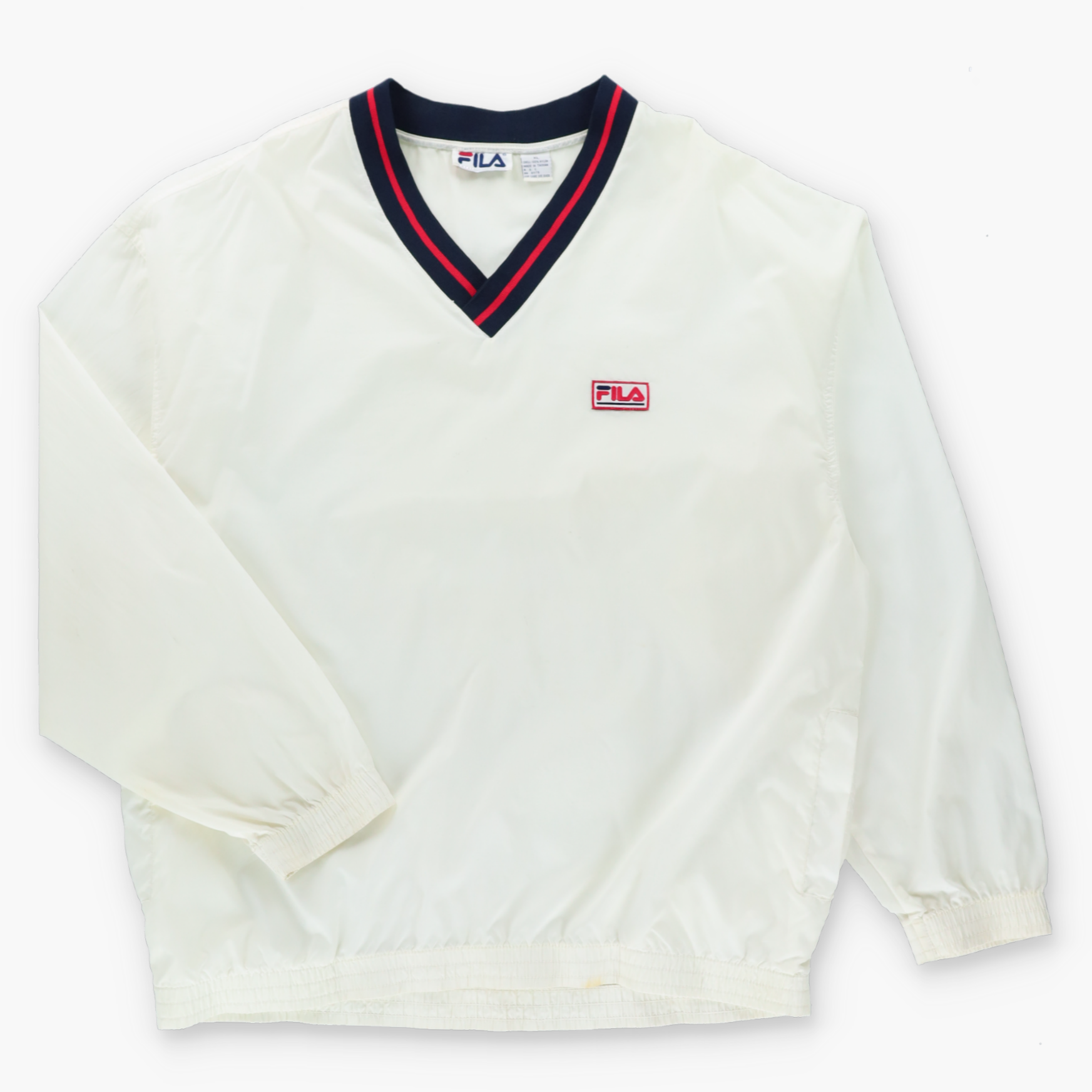 Vintage 90's FILA V-Neck Windbreaker Pull Over (XL) ***COCO Vintage Sole Melbourne