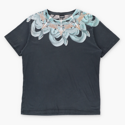 MARCELO BURLON Black & Green Intertwined Snakes Graphic T-Shirt (L) ***COCO Vintage Sole Melbourne