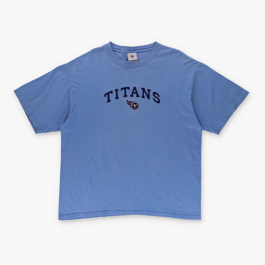 TENESSE TITANS Embroidered NFL Blue Football Tee (XL)