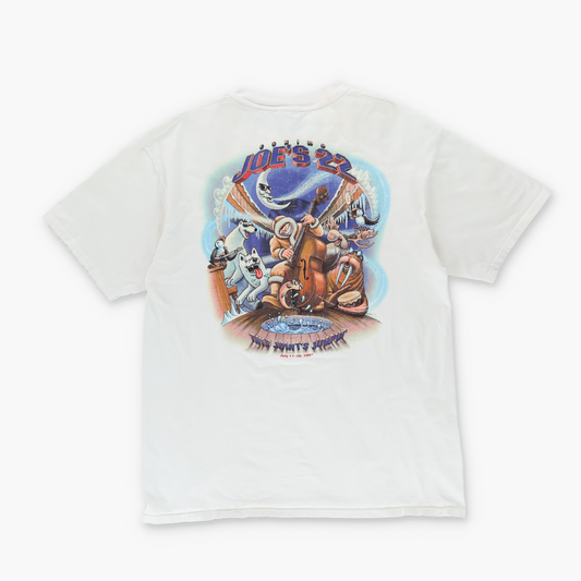 1997 ESKIMO JOE 22nd Anniversary Cartoon White Tee (L)
