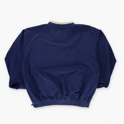 NIKE BYU Embroidered Centre Swoosh Logo Navy Varsity Windbreaker Sweatshirt (XL)