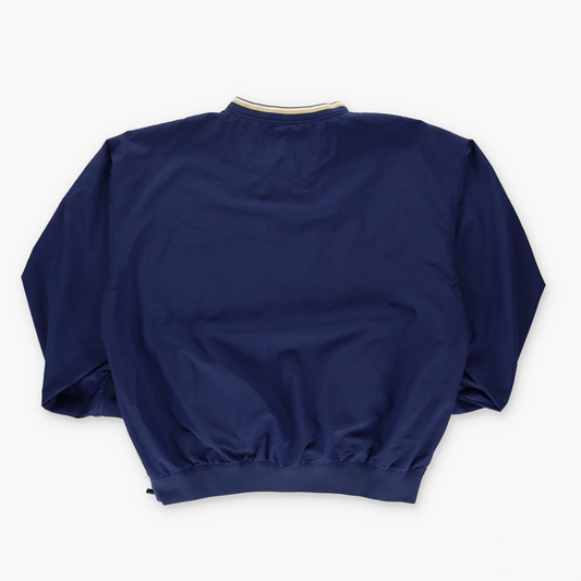 NIKE BYU Embroidered Centre Swoosh Logo Navy Varsity Windbreaker Sweatshirt (XL)