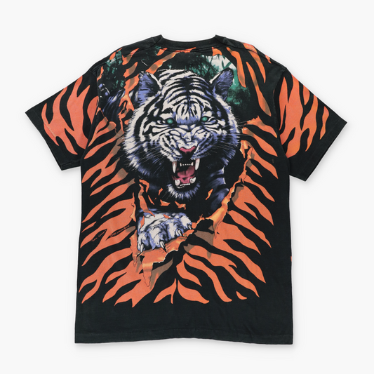 LIQUID BLUE 1995 John Connell Single Stitch USA Made Double Sided Tiger Tee (XL TALL)