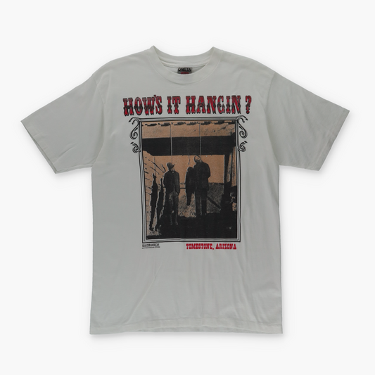 Tombstone Arizona 'How's it Hangin?' Wild West Graphic T-Shirt (M-L)