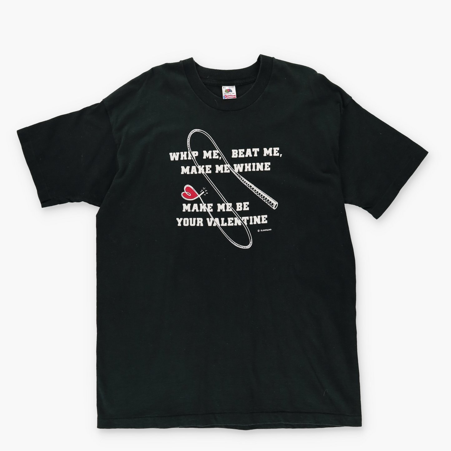 'USA Made' Valentines Day Whip Gag Funny Vintage Single Stitch T-Shirt (XL)