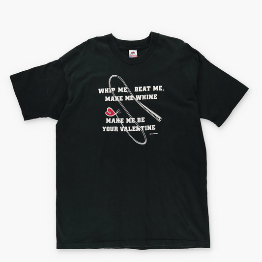 'USA Made' Valentines Day Whip Gag Funny Vintage Single Stitch T-Shirt (XL)