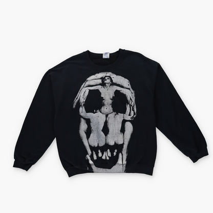 Salvador Dali 'In Voluptas Mors' Visual Illusion Women Skull Graphic Sweatshirt (L)