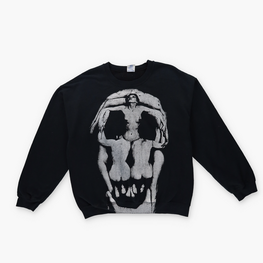 Salvador Dali 'In Voluptas Mors' Visual Illusion Women Skull Graphic Sweatshirt (L)