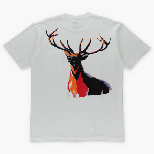 Bucks Cigarettes "The Almighty Buck" Front Pocket Deer Graphic Single Stitch TShirt USA Made (L-XL)