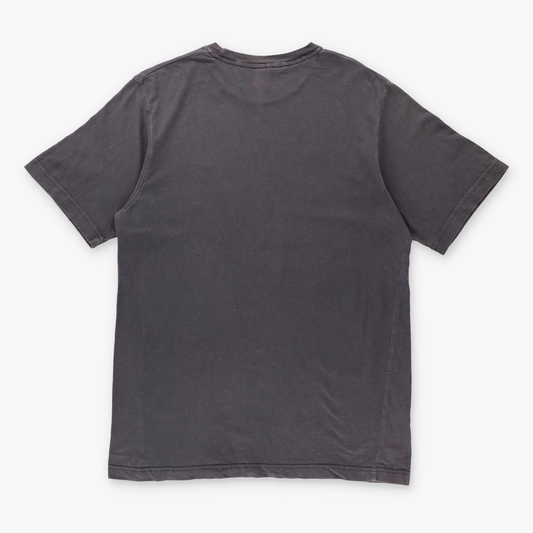 NIKE Embroidered Swoosh Logo Grey & White T-Shirt (M)