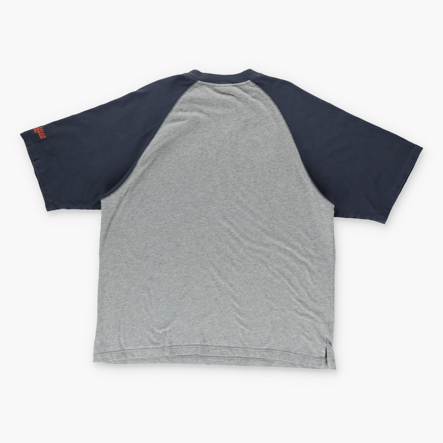 HARLEY DAVIDSON Y2K Embroidered Logo Grey Ringer Motorcycle T-Shirt (XL)