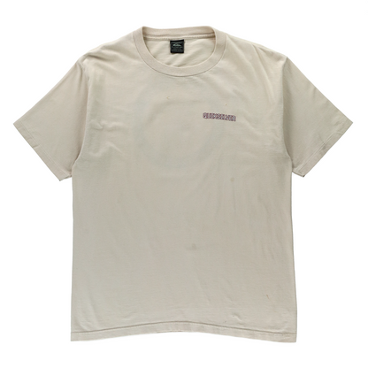 QUIKSILVER Light Beige Retro Boardriding Graphic USA Made T-Shirt (M-L)