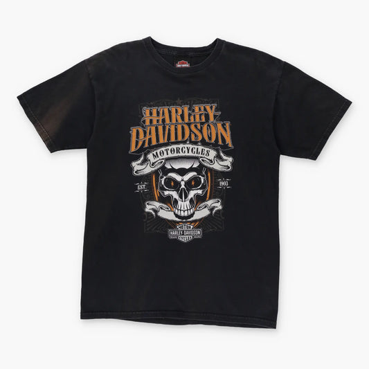 HARLEY DAVIDSON Skull High Desert Idaho Front & Back Tee (S-M) Vintage Sole Melbourne