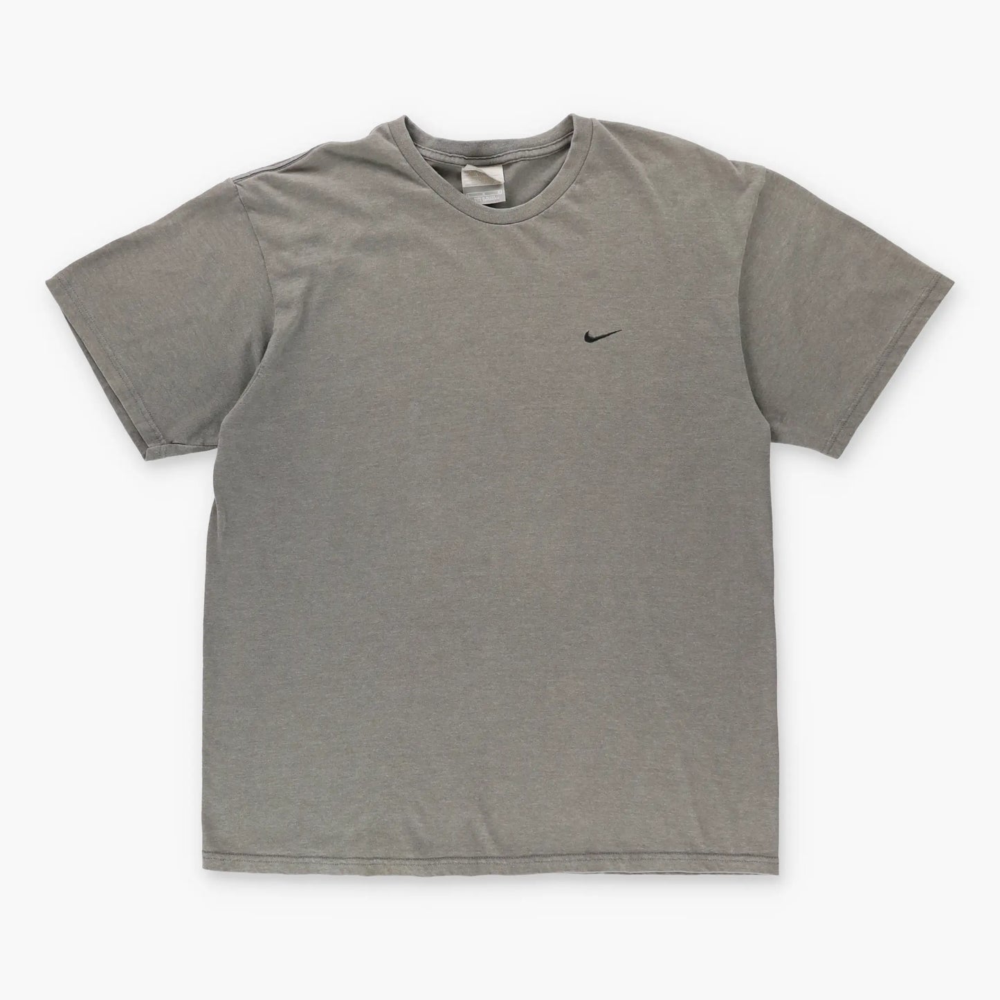 NIKE Taupe Embroidered Swoosh Logo Casual Tee (L) Vintage Sole Melbourne
