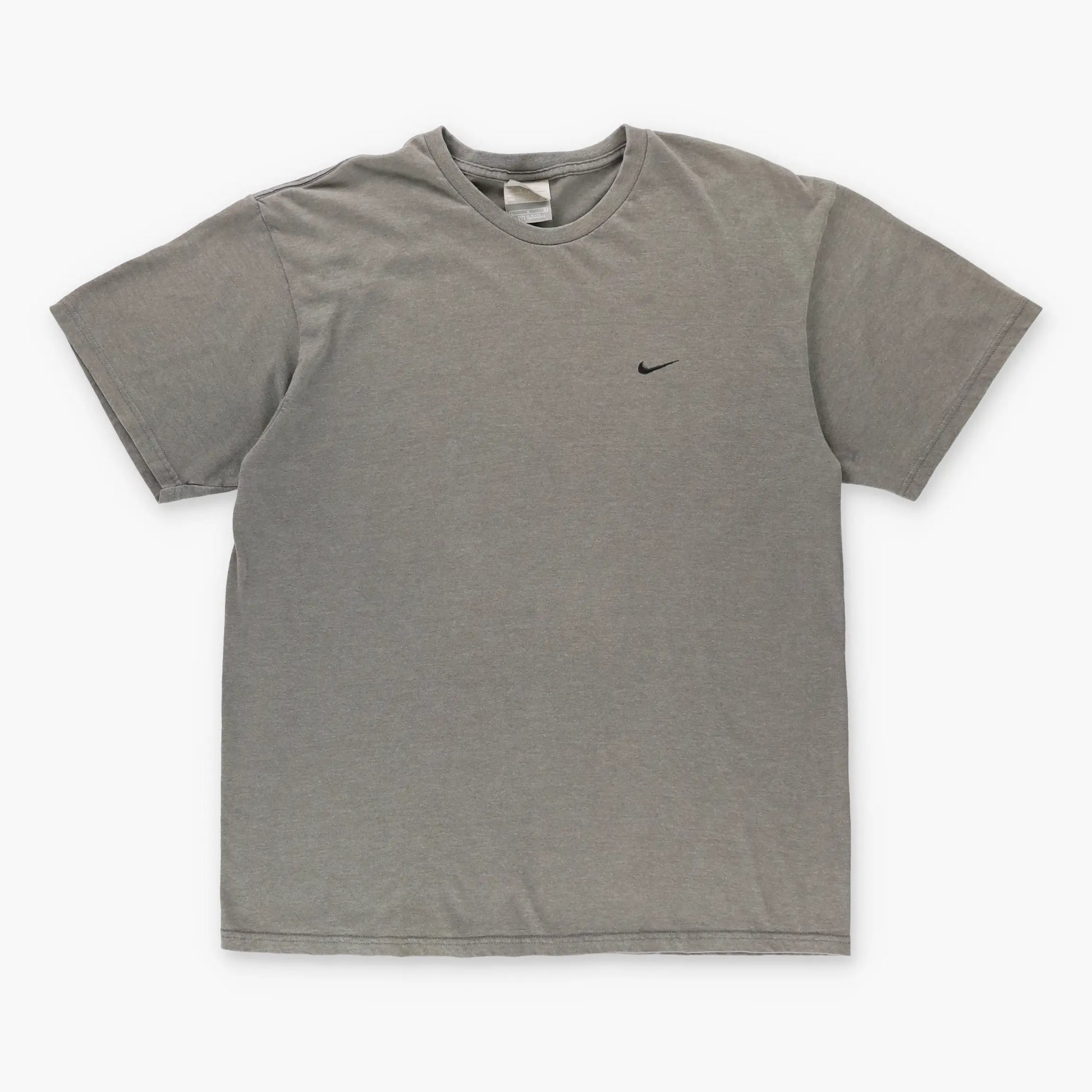 NIKE Taupe Embroidered Swoosh Logo Casual Tee (L) Vintage Sole Melbourne